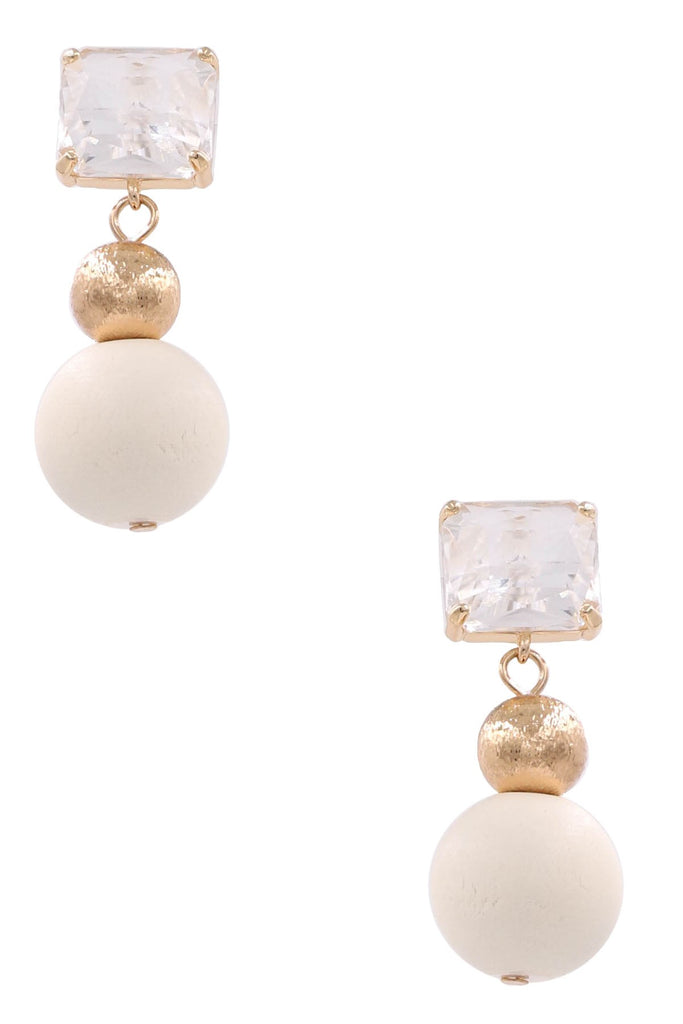 Fun Times Cream Earrings
