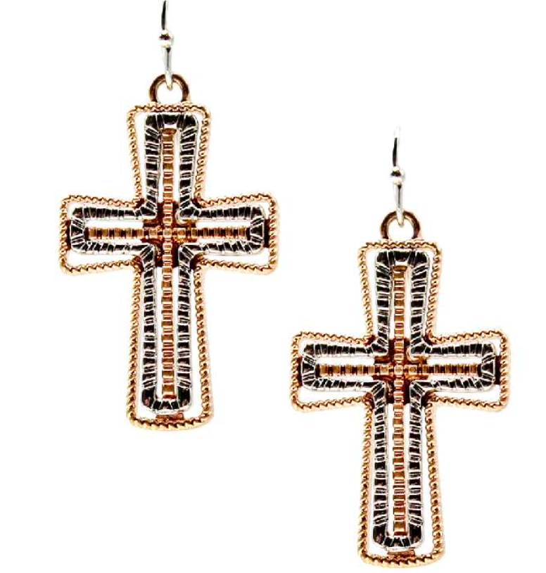 A Better Day Cross Earrings