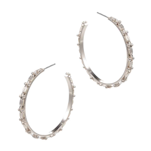 Focus on the Feeling Silver Tone Earrings