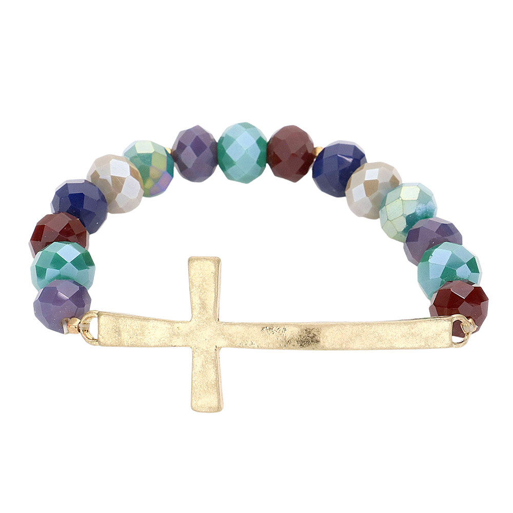 Call Me Beautiful Cross Bracelet