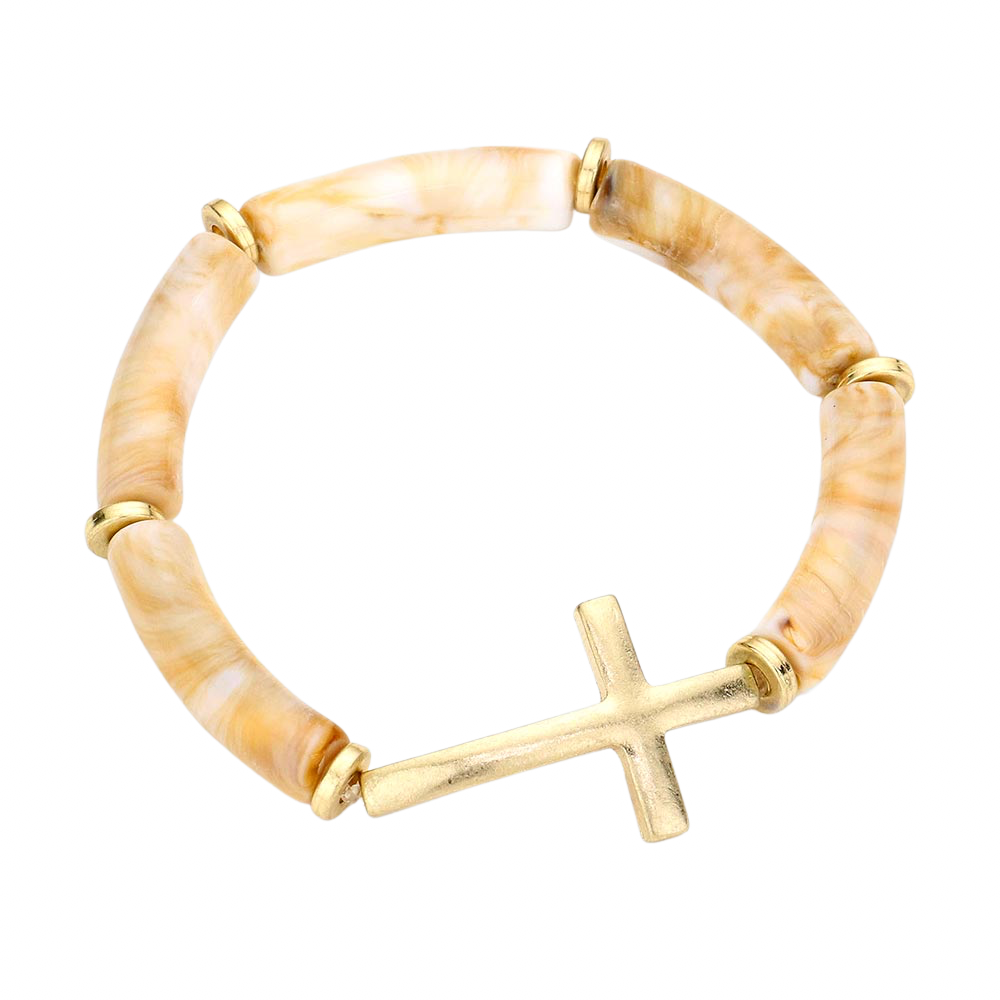 Deeper Love Cross Stretch Bracelet