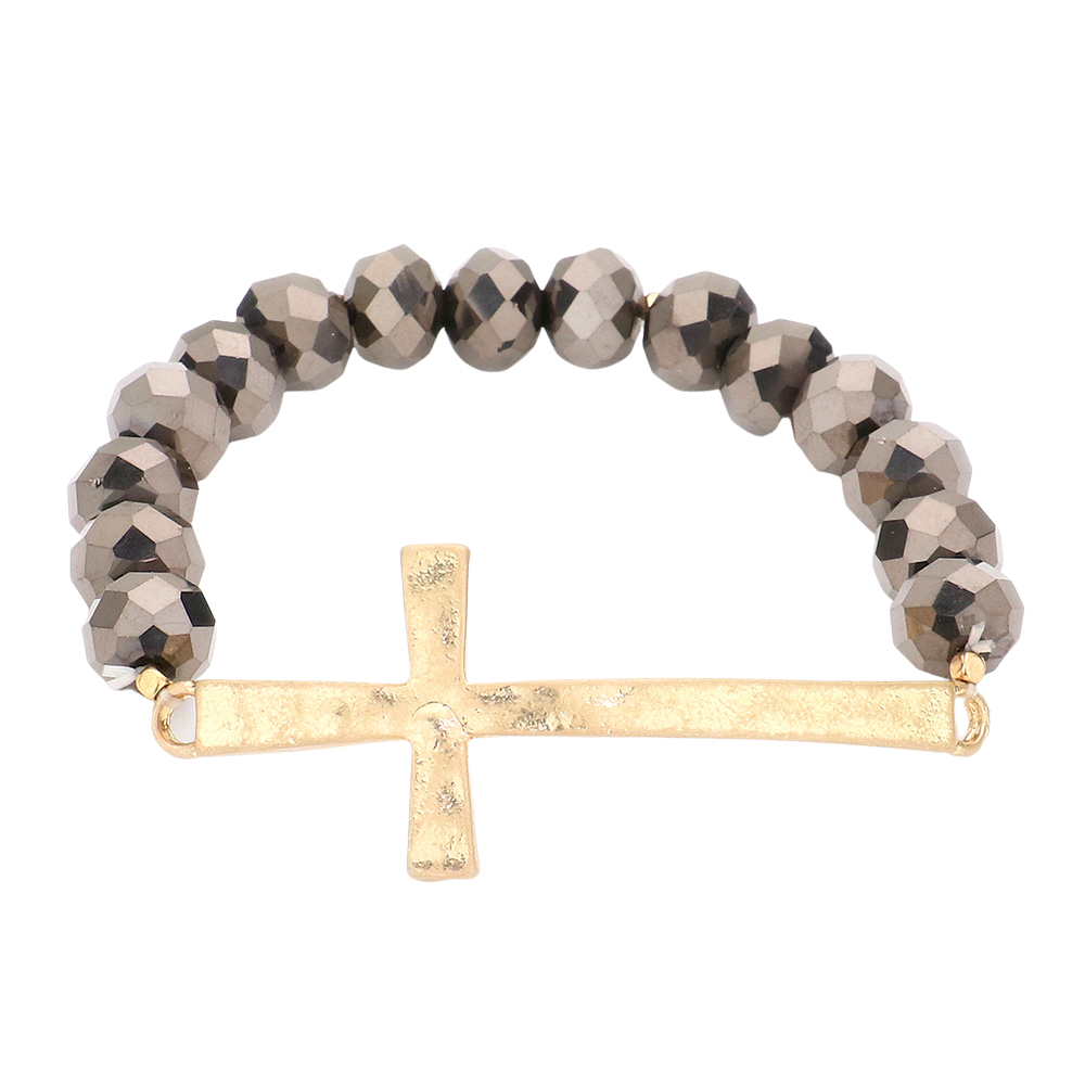 Lead Me Cross Stretch Bracelet