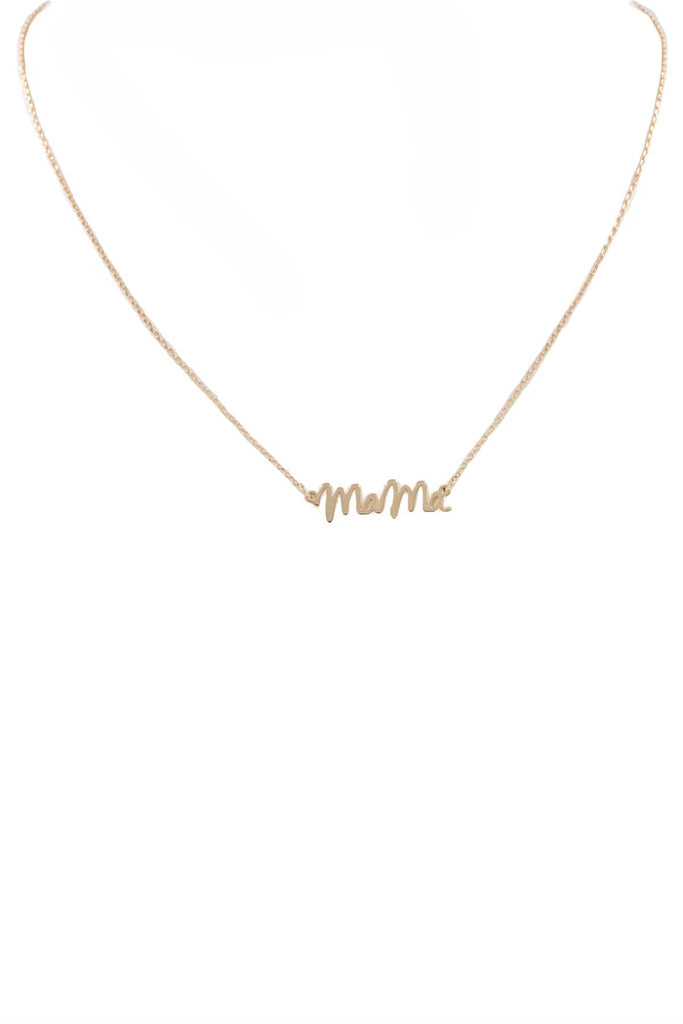 Mama Script Necklace