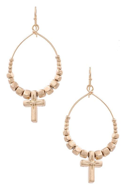 Have Some Faith Cross Earrings