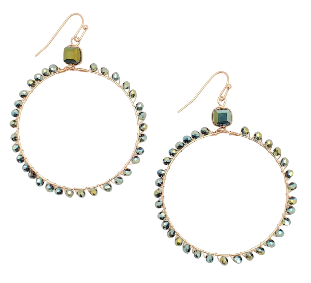 True Beauty Green Beaded Earrings