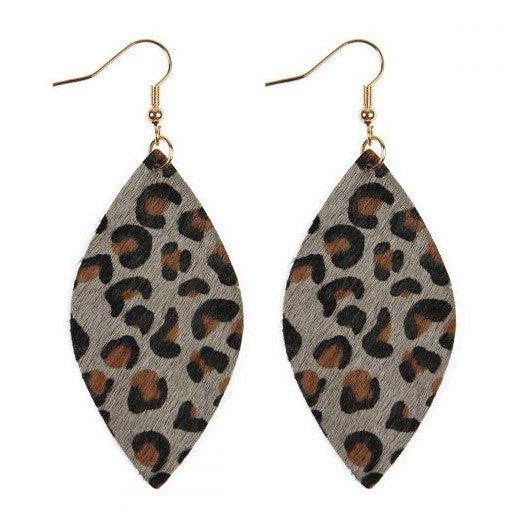 Final Say Grey Leopard Earrings