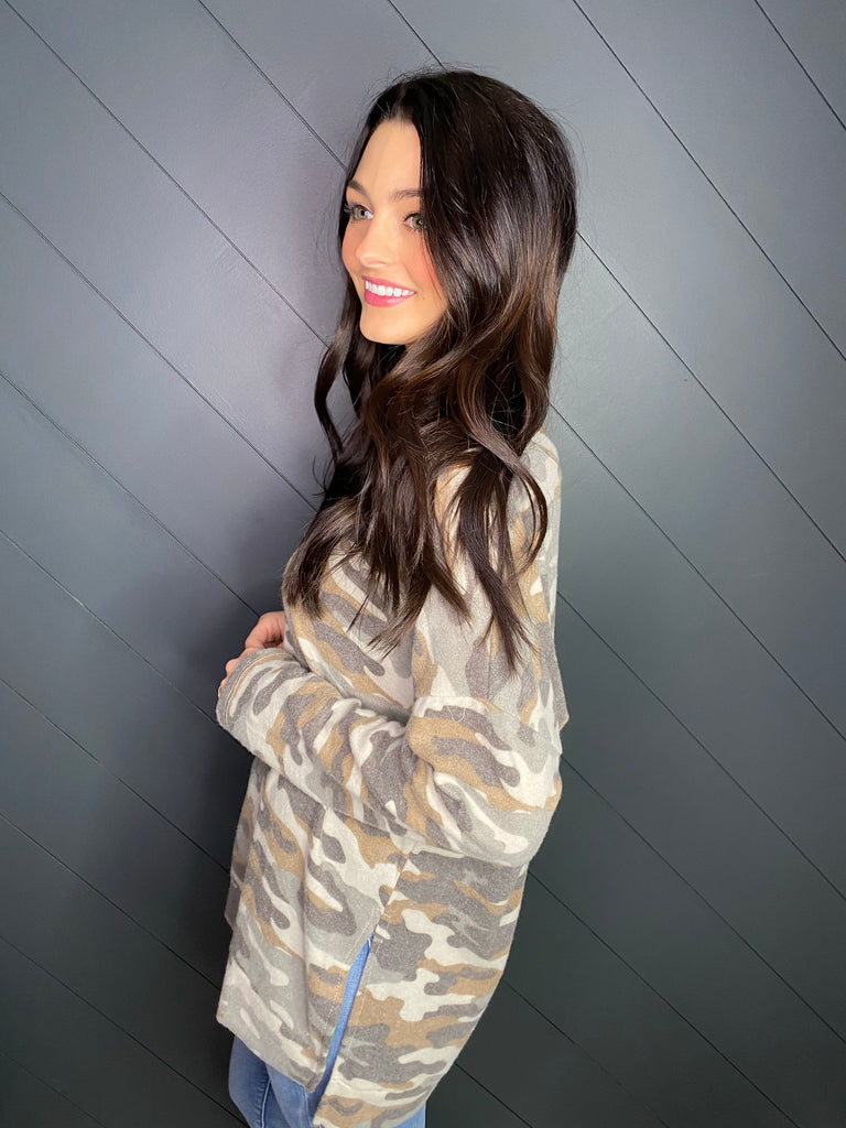Steal My Heart Camo Top