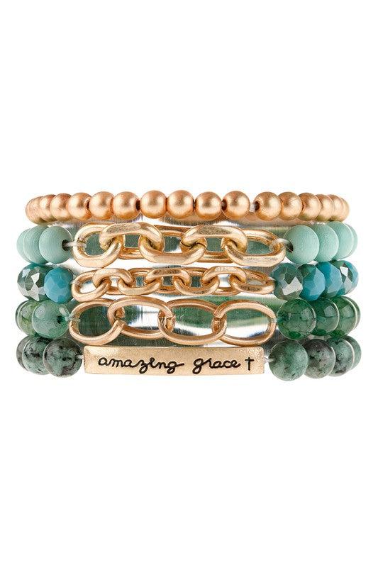 Sea Bound Five Layer Bracelet Stack