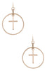 Believe in You Cross Earrings