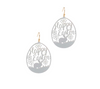 Happy Easter Silver Tone Earrings