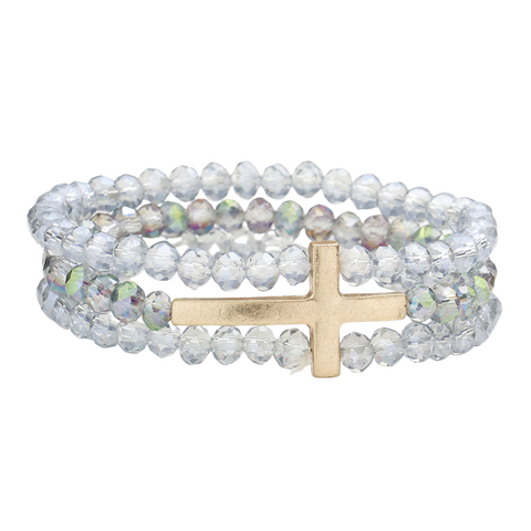 Deeper Love Cross Stretch Bracelet