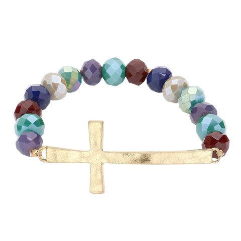 Deeper Love Cross Stretch Bracelet