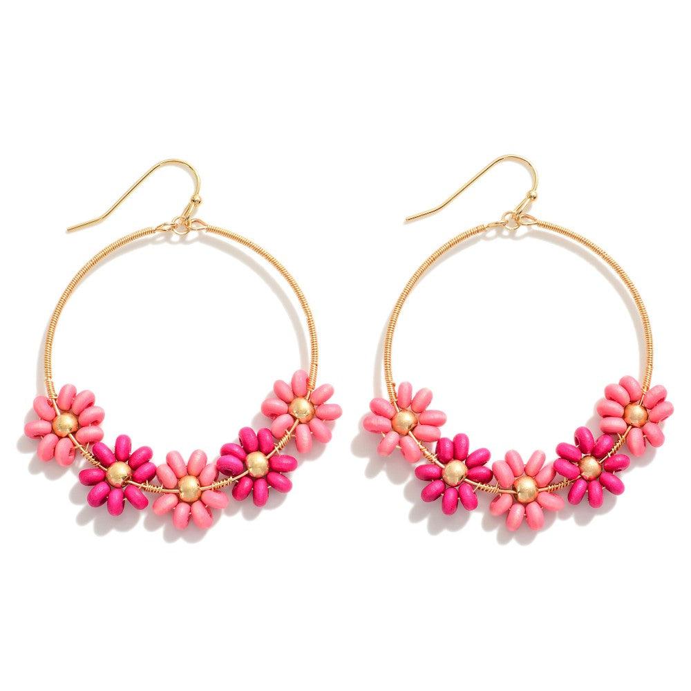 Pink Flowers for Me Earrings