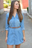 Stress Less Denim Tunic Dress