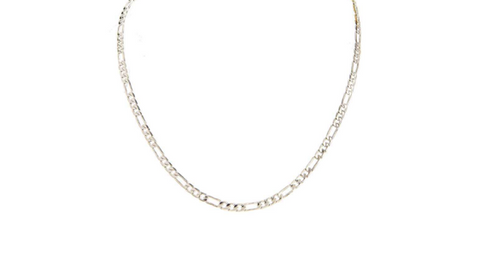 Worn Gold Chain Necklace With Quatrefoil Pendant