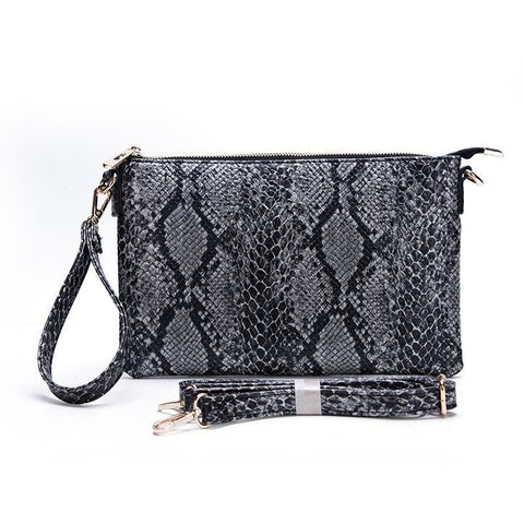 Only the Good Brown Snakeskin Clutch