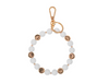 Happy Face Beaded Key Ring