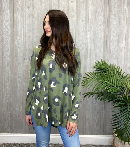 Steal My Heart Camo Top