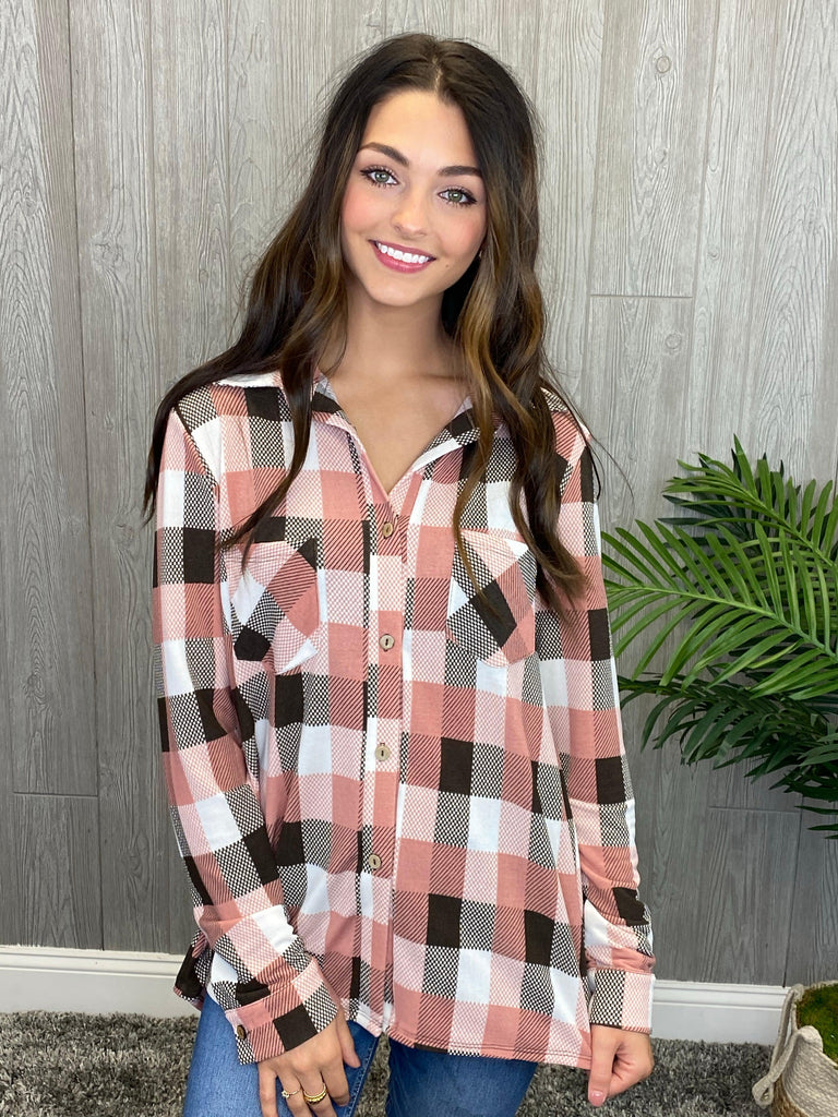 Plaid Flair Mauve Top