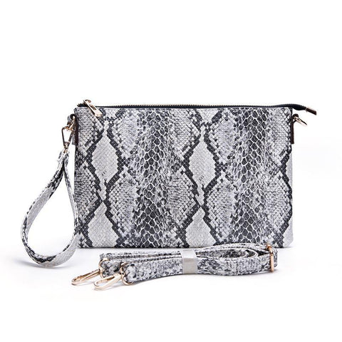 Only the Good Brown Snakeskin Clutch