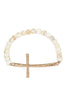 Shine For You Beaded Cross Stretch Bracelet