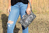 Only the Good Black Snakeskin Clutch